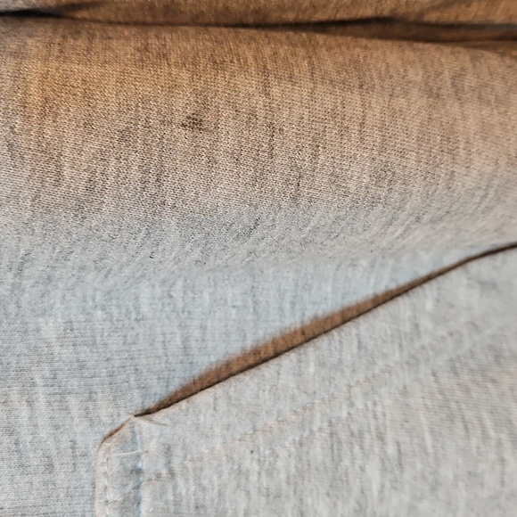 Nike Vintage 2000s XL 1/4 zip hoodie w kangaroo pocket heather gray w red swoosh - Picture 5 of 8